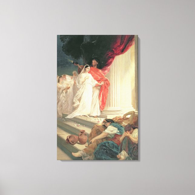 Parable of the Wise and Foolish Virgins, 1886 Canvastryck (Framsida)