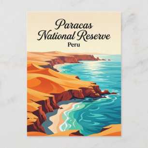 Paracas nationalreservat Peru Vykort