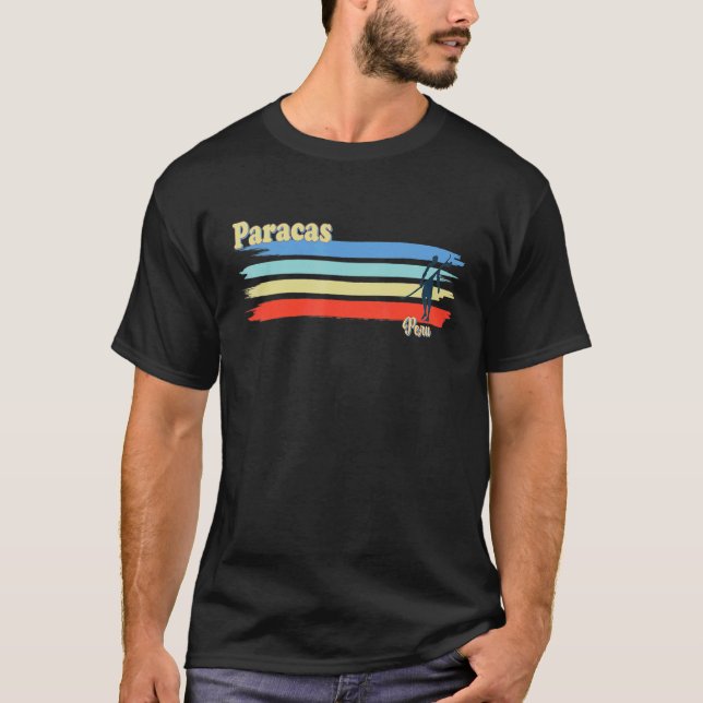 Paracas Peru Surfing Beach T Shirt (Framsida)