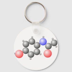 Paracetamolmolekyl Nyckelring