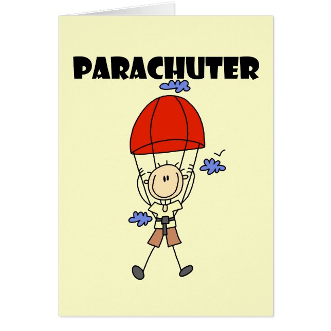 Parachuter Tshirts och gåvor Hälsningskort (Framsidan)
