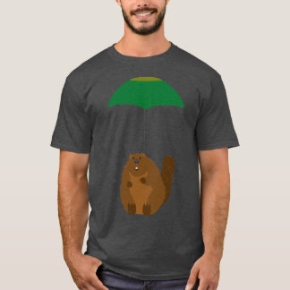 Parachuting Beaver T Shirt