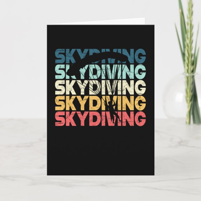 Parachuting Skydiving Parachutists Gift Kort (Framsida)