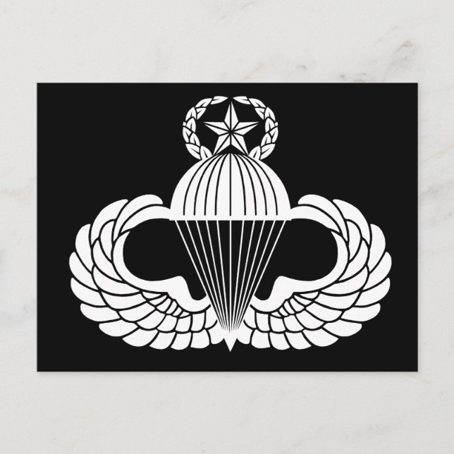Parachutist badge, Master Vykort (Framsida)