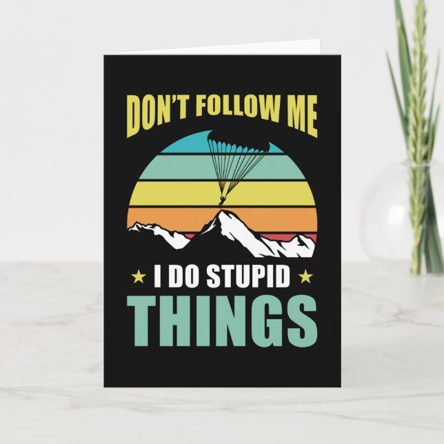 Parachutist Fallskärm Kort (Framsida)