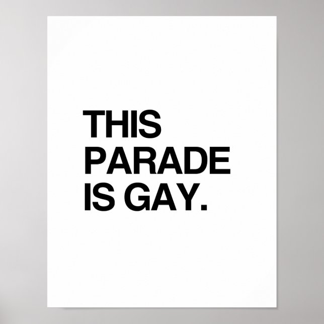 Parad är gay poster (Framsidan)
