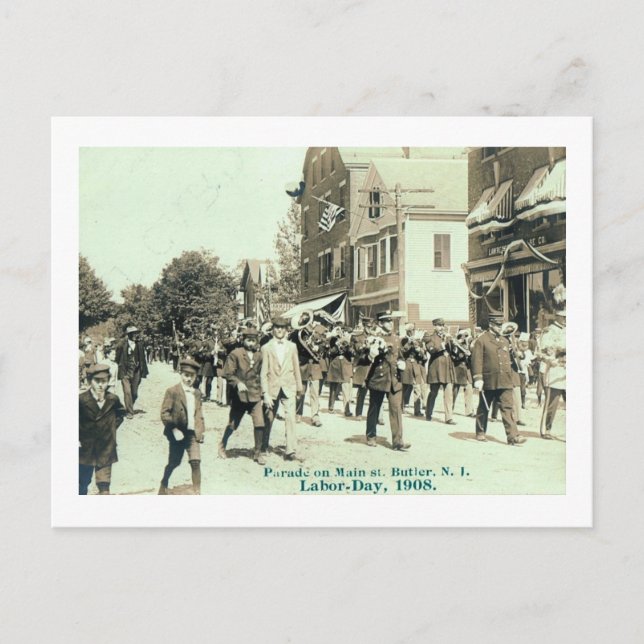 Parad, Butler, New jersey Vintagen Vykort (Framsida)