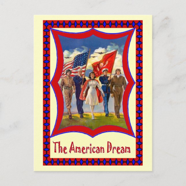 Parad den 4 juli vykort (Framsida)