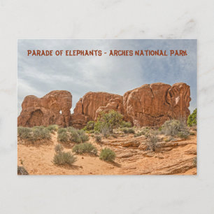 Parad i Elephants - Arches nationalpark Vykort