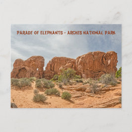 Parad i Elephants - Arches nationalpark Vykort