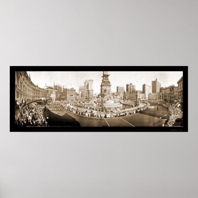 Parad Indianapolis IN Photo 1918 Poster (Framsidan)