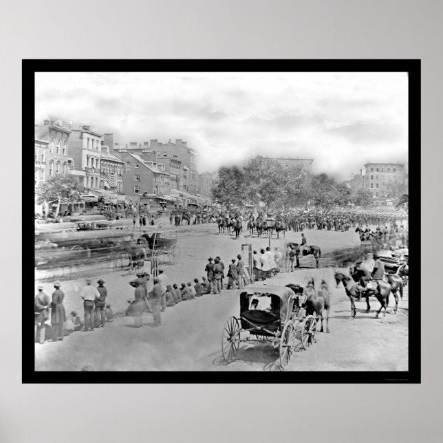 Parad på Pennsylvania Avenue, Washington, DC 1865 Poster (Framsidan)