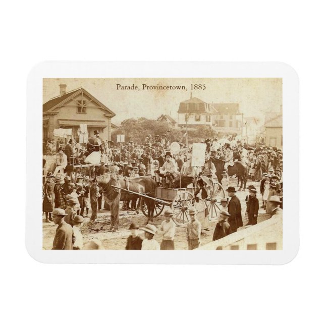 Parad, Provincetown, 1885 Vintage Magnet (Horisontell)