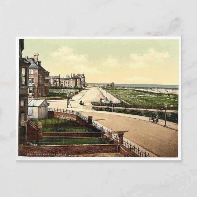 Parad, Skegness, Englands sällsynt Photochrom Vykort (Framsida)