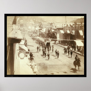 Parad som firar guld- silver SD 1888 för Deadwood Poster