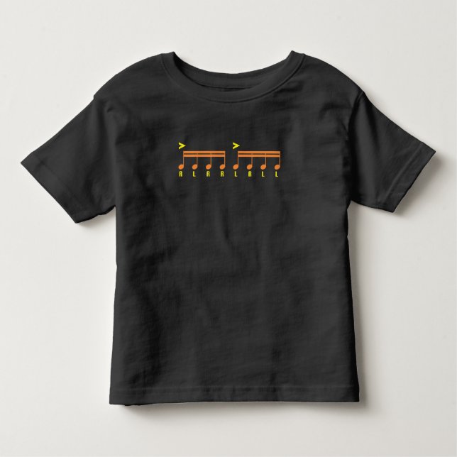 Paradiddle Drummer Lakan Music Drumming T Shirt (Framsida)