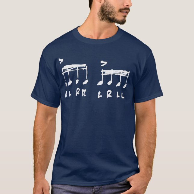 Paradiddle för framgångsrikt RLRRLRLL T Shirt (Framsida)