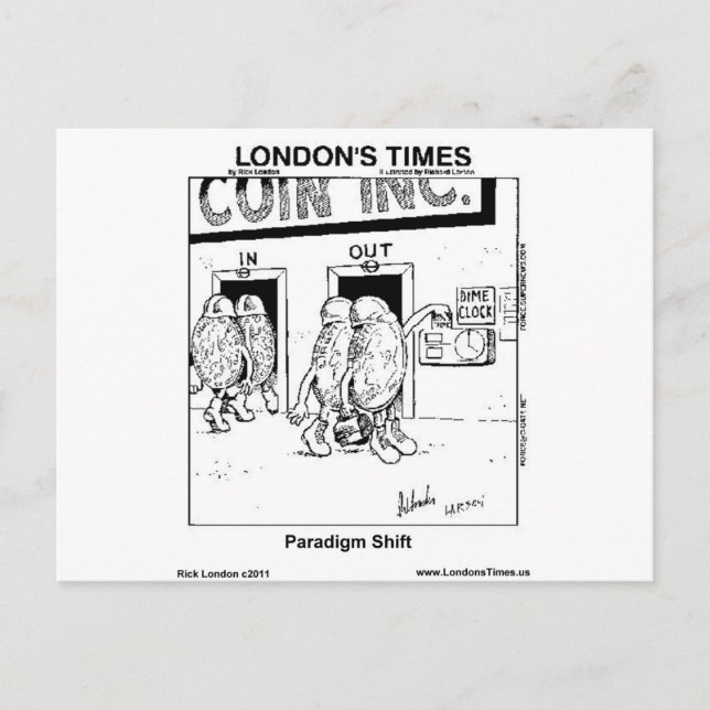 Paradigm Shift Funny ger Mugg Tees-kort osv. Vykort (Framsida)