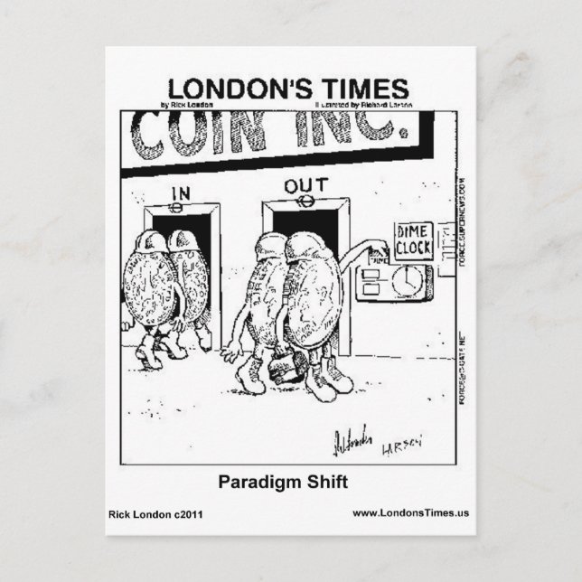 Paradigm Shift Funny ger Mugg Tees-kort osv. Vykort (Framsida)