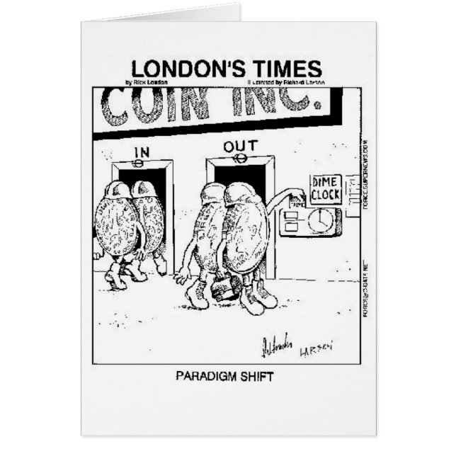 Paradigm Shift Funny Tecknad Gifts & Collectibles Hälsningskort (Framsidan)
