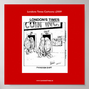 Paradigmskifte Rolig Tecknad Bild Rick London Affi Poster