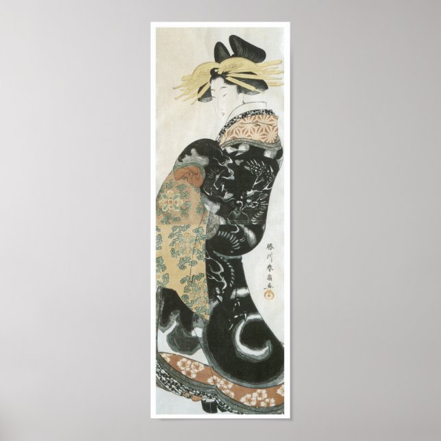 Parading Courtesan, Shunsen, 1810 Poster (Framsidan)