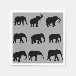 Parading Elephants Napkins Pappersservett