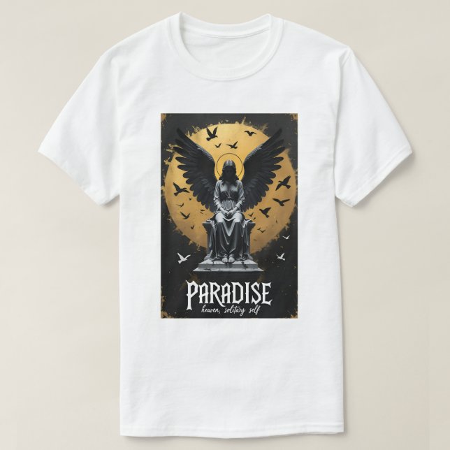 Paradis Ensam Ängel Konst  T Shirt (Design framsida)