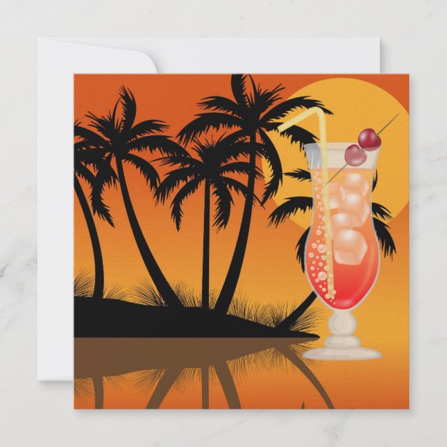 Paradis FEST / Luau - SRF Inbjudningar (Framsida)