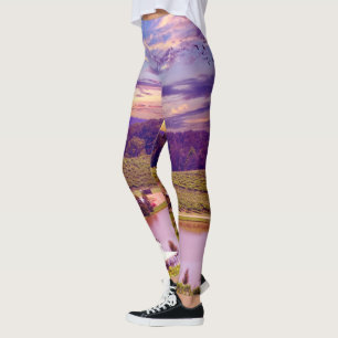 Paradis för Napa Valley vinodlingsolnedgång Leggings