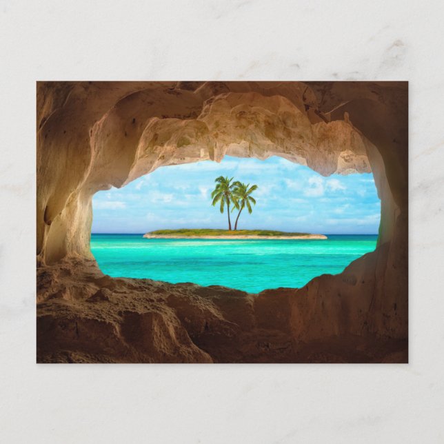 Paradis i det karibiskt vykort (Framsida)