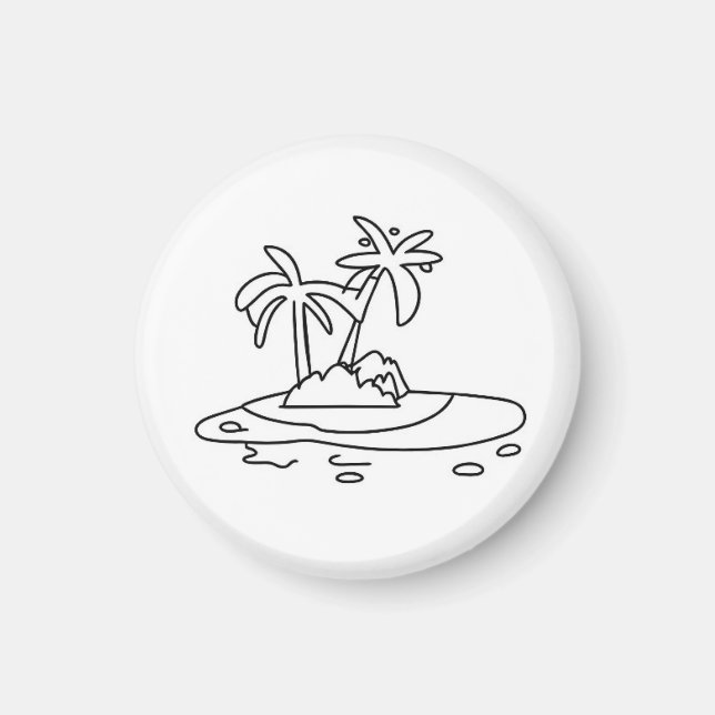 Paradis ö magnet, semester magnet (Framsidan)