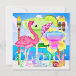 Paradis strandfest / Luau-inbjudan Inbjudningar