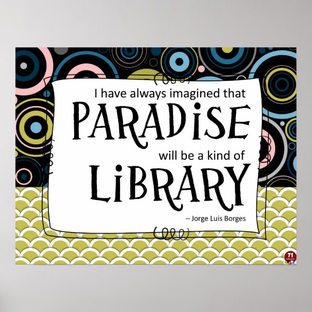 Paradise är en Bibliotek Poster (Framsidan)