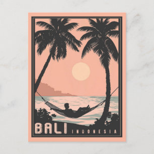 Paradise: Bali i Vintagens Rosa Vykort