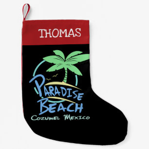 Paradise Beach Cozumel Mexiko Cruise Vacation Liten Julstrumpa