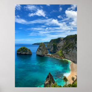 Paradise Beach för Tropical Coastal Poster
