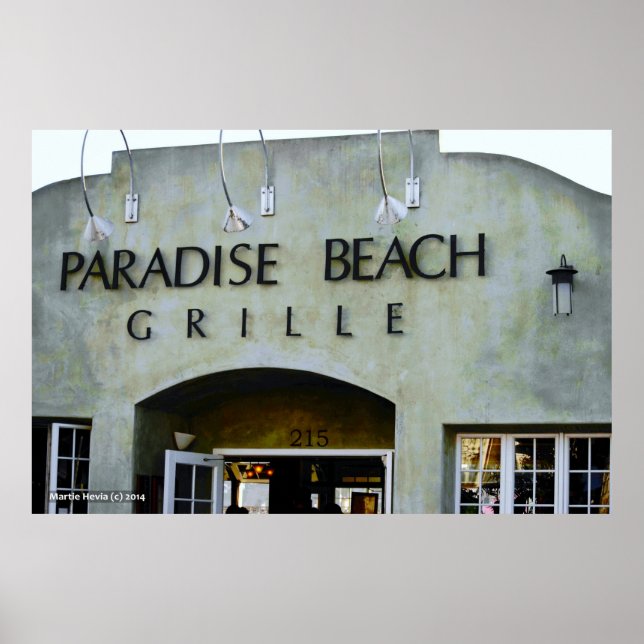 Paradise Beach Grille Poster (Framsidan)