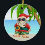 Paradise Beach Santa - SRF Julgransprydnad Keramik<br><div class="desc">Ha roligt med dem. Tänka teman! Spela upp med färger, lägg till eller ta bort text och (för lite extra-avgift) anpassa baksidan med bilder, färg, din logotyp/företagsinformation... ! Prydnadsföremål är inte bara för Julgranar. De ser trevliga ut i ditt hem, hänger över en gardinsstav eller någon annanstans och är underbara...</div>