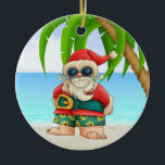 Paradise Beach Santa - SRF Julgransprydnad Keramik<br><div class="desc">Ha roligt med dem. Tänka teman! Spela upp med färger, lägg till eller ta bort text och (för lite extra-avgift) anpassa baksidan med bilder, färg, din logotyp/företagsinformation... ! Prydnadsföremål är inte bara för Julgranar. De ser trevliga ut i ditt hem, hänger över en gardinsstav eller någon annanstans och är underbara...</div>
