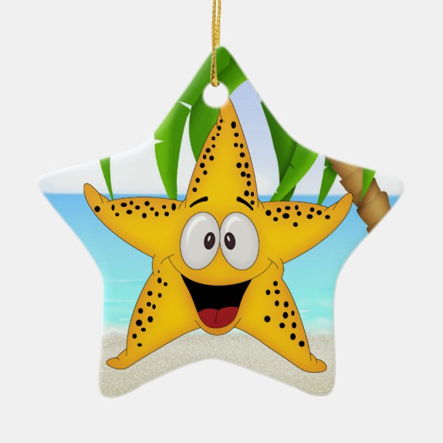 Paradise Beach Star Fish - SRF Julgransprydnad Keramik (Framsidan)