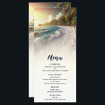 Paradise Beach Sunset Rustic Coastal Bröllop Menu Meny<br><div class="desc">Matchar objekt i min butik.</div>