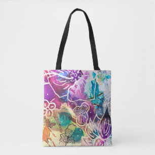 Paradise Blommigt Tote Bag Tygkasse