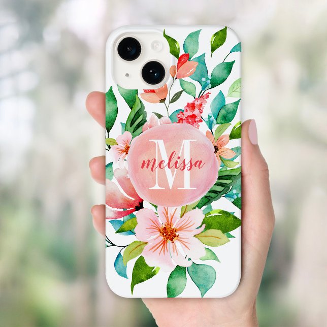 Paradise Blommigt Watercolor Monogram (Skapare uppladdad)