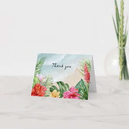 Paradise Blooms Bröllop Tack Kort