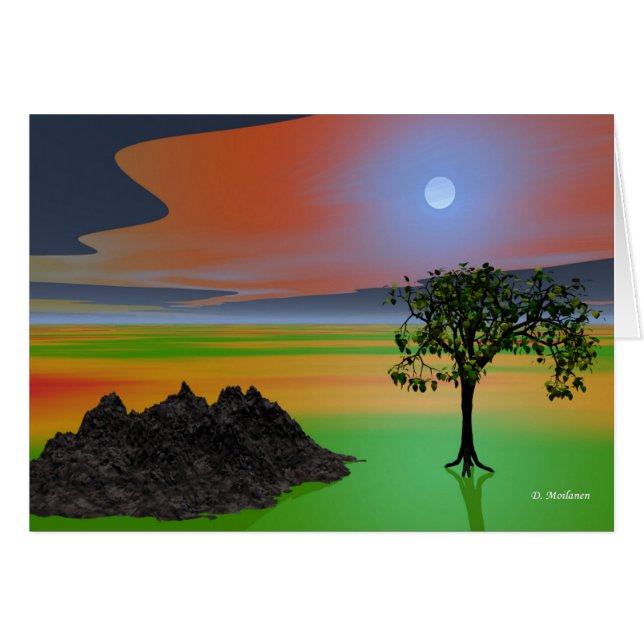 Paradise Borttappad Hälsningskort (Framsidan Horizontal)