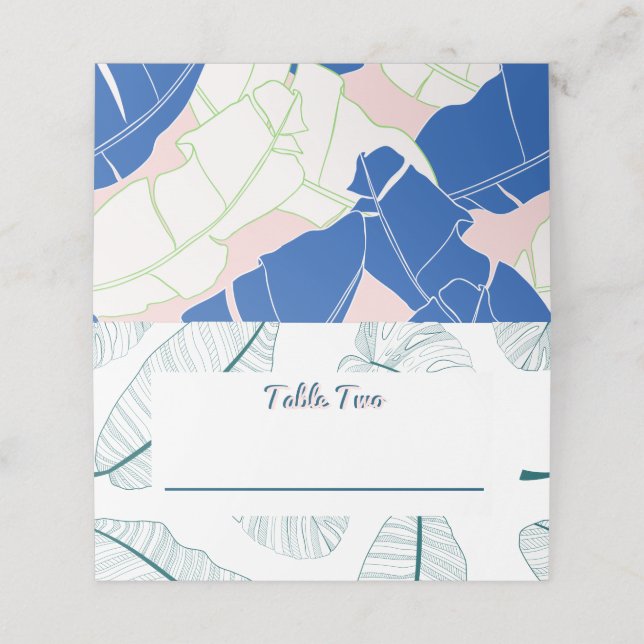 Paradise Bröllop Modern handflatan i Vår Placeringskort (Utvändigt utvikt)