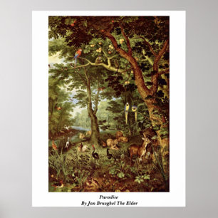 Paradise by Jan Brueghel the Elder Poster