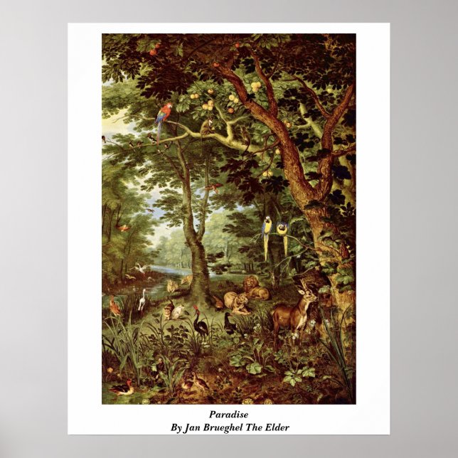 Paradise by Jan Brueghel the Elder Poster (Framsidan)