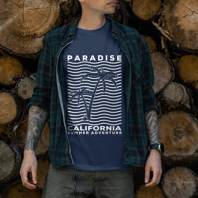 Paradise California Beach Summer Äventyr T Shirt (Paradise California Summer adventure)